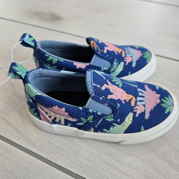 NWT Old Navy Dinosaur Toddler Slip On Canvas Sneakers Casual Shoes - Picture 2 of 10
